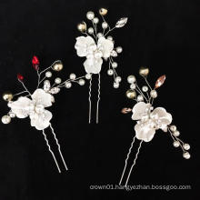 New Design Sweet Unique Accessories Crystal Pearl Tiara Wedding Headpiece